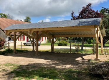 Carport pente décalé