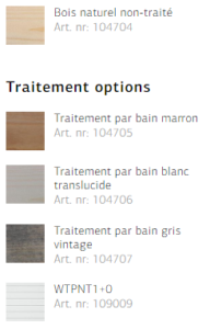 Types de traitement