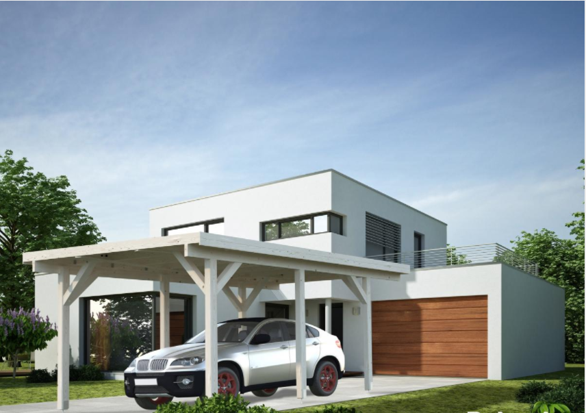 Carport bois 18,4m²